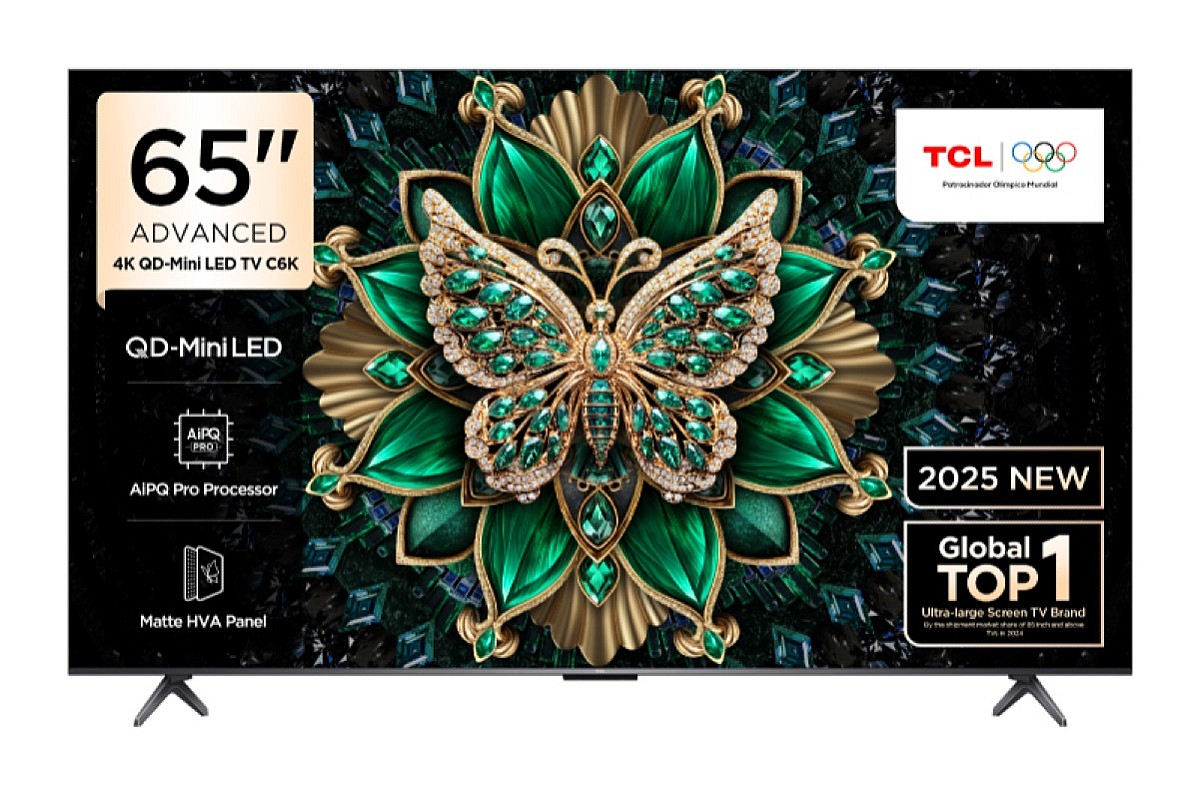 SMART TV TCL 65 65C6K GOOGLE TV 4K QD MINILED HDR FRAMELESS