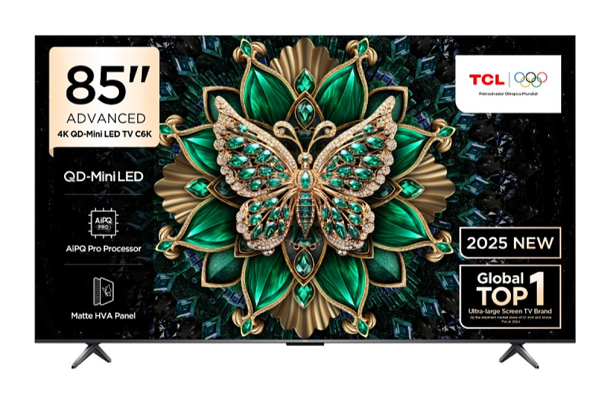 SMART TV TCL 85 85C6K GOOGLE TV 4K QD MINILED HDR FRAMELESS