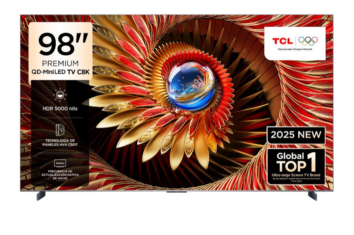 SMART TV TCL 98 98C8KGOOGLE TV 4K QD MINILED HDR FRAMELESS 144HZ