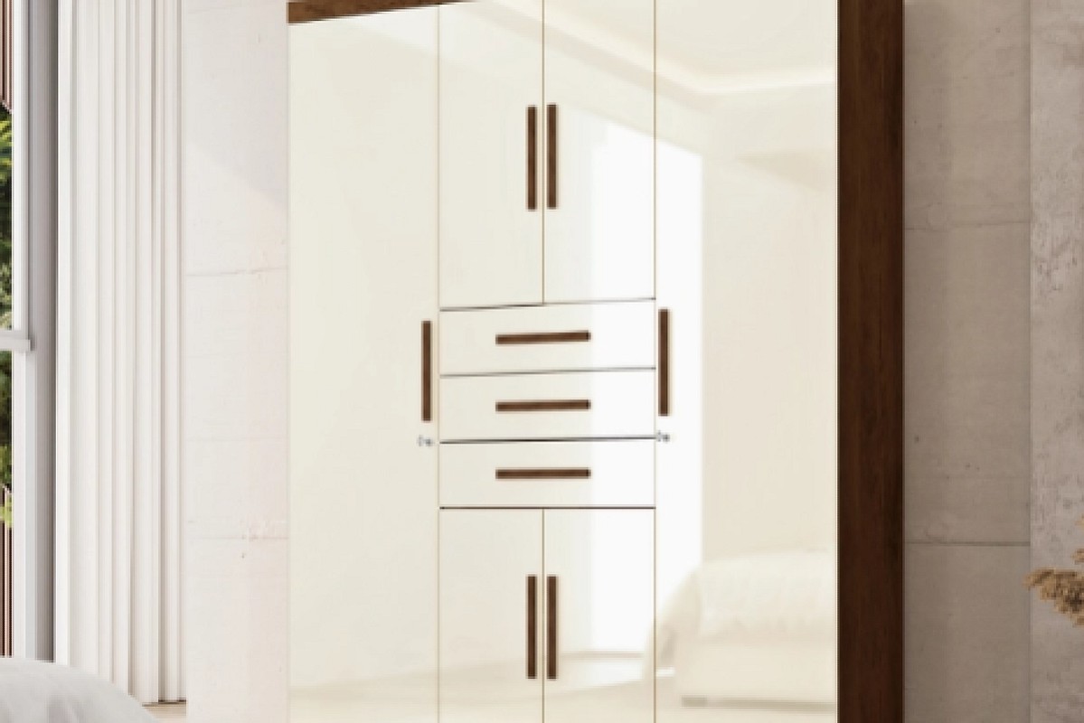 ROPERO ISAAC 6PTZ 3CAJ IMBUIA/CHAMP (VILARICA)