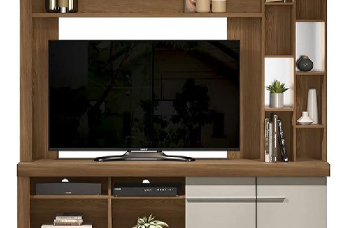 ESTANTE CANELA FREIJO/OFF WHITE (LINEABRASIL)